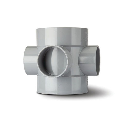 Picture of Polypipe Soil  4" Short Boss Pipe Double Socket - Grey