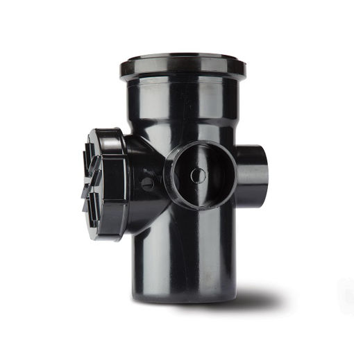 Picture of Polypipe Soil 4" Access Pipe Single Socket - Black