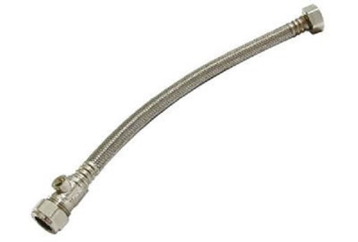 Picture of Flexible Tap Connector 15mm x 3/4" x 300mm c/w Isolation Valve