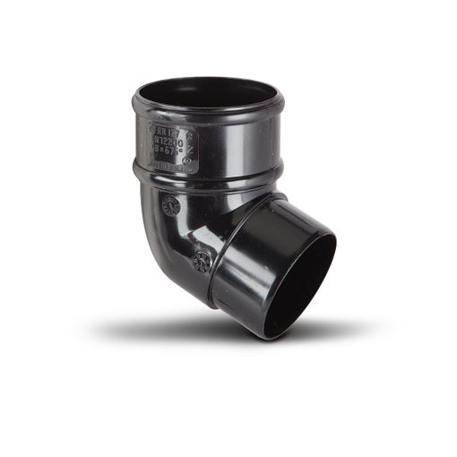 Picture of Polypipe Gutter Downpipe 68mm Offset Bend  - Black