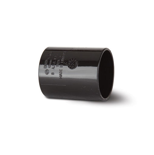 Picture of Polypipe ABS 40mm Straight Connector - Black