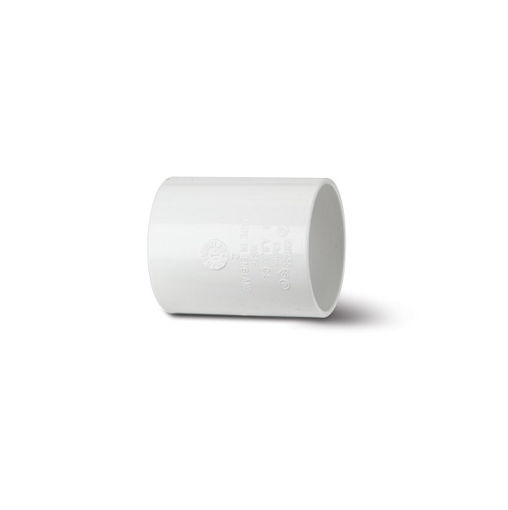 Picture of Polypipe ABS 40mm Straight Connector - White