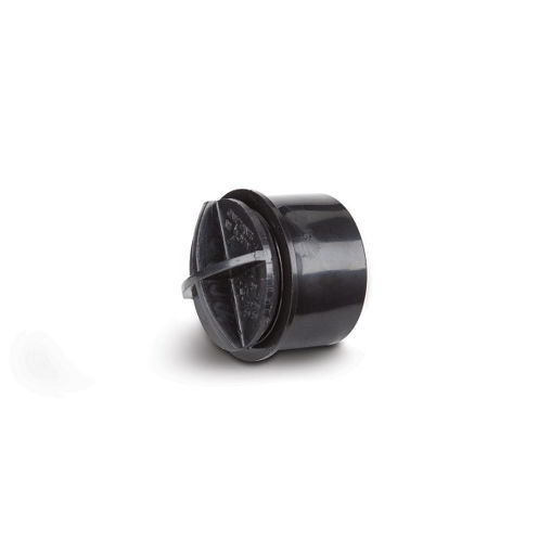 Picture of Polypipe ABS 32mm Screwed Access Plug - Black