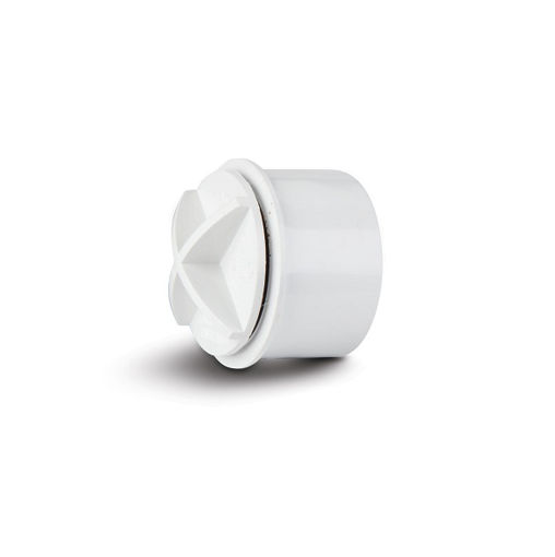 Picture of Polypipe ABS 32mm Screwed Access Plug - White