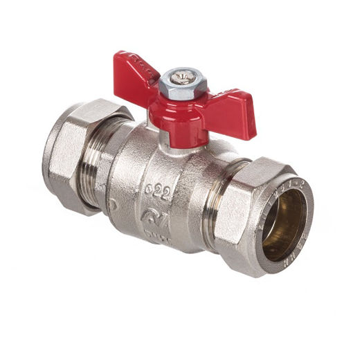 Picture of Red Butterfly 15mm Full Bore Isolation Valve