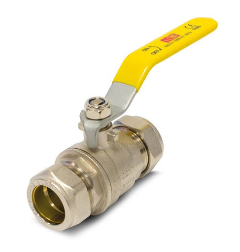 Picture of 15mm Yellow Lever Gas Cock