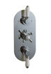 Picture of Oban 3 Round Concealed Shower Valve Dual Flow Control Complete Set - Round Back Plate - Traditional Handles