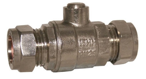Picture of Full Bore Heavy Duty 15mm Chrome Isolation Valve