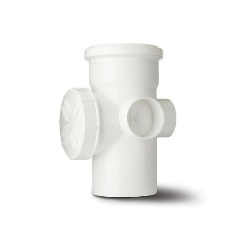 Picture of Polypipe Soil 4" Access Pipe Single Socket - White