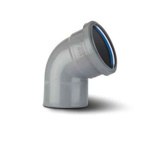 Picture of Polypipe Soil  4" 112 .5 Deg (30 Degree) Elbow Single Socket- Grey
