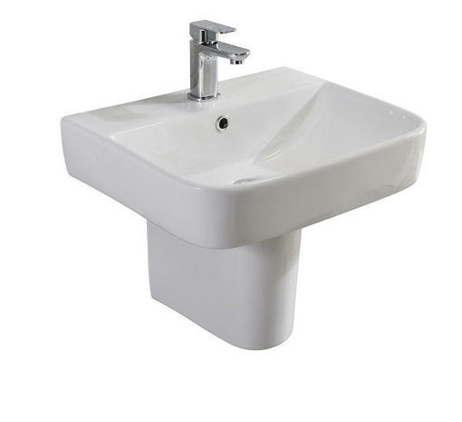 Picture of Elgin 450mm 1 Tap Hole Basin With Semi Pedestal (ALL27420/ALL27823)