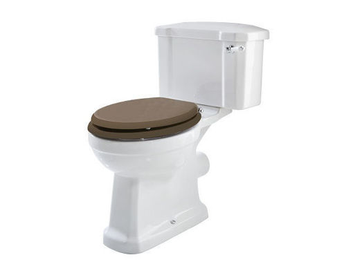 Picture of Dunbar Close Coupled Complete WC Pack With Brown Soft Close Seat (ALL42121/ALL42220/ALL42621)
