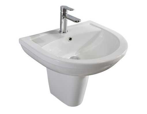 Picture of Skara 550mm 1 Tap Hole Basin With Semi Pedestal (ALL26421/ALL26823)