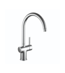 Kartell Chrome Single Lever Round Kitchen Sink Mixer