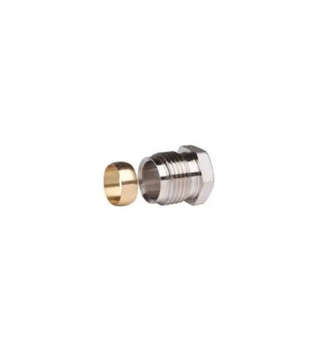 Danfoss Compression fittings for steel and copper tubings, G 1/2" A, 15, Nickel plated