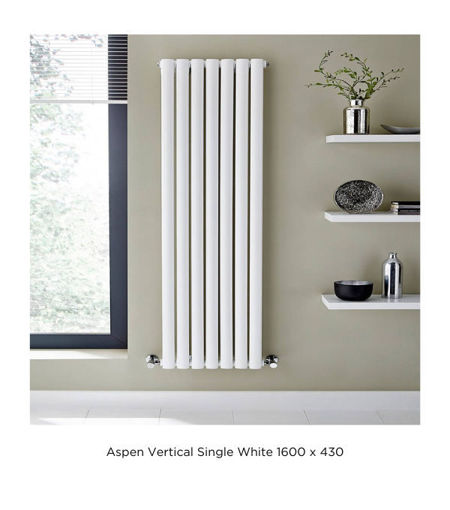 Aspen Vertical Single White 1600 x 430