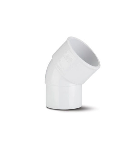 Polypipe ABS 32mm Spigot 45 Degree Bend - White