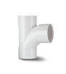 Polypipe ABS 50mm Swept Equal Tee - White