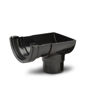 Polypipe Half Round Gutter Stopend Outlet - Black