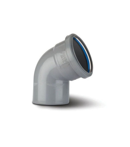 Polypipe Soil  4" 112 .5 Deg (30 Degree) Elbow Single Socket- Grey