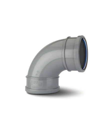 Polypipe Soil  4" 90Deg Elbow Double Socket- Grey