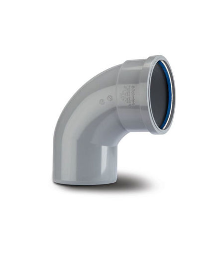 Polypipe Soil  4" 90Deg Elbow Single Socket- Grey