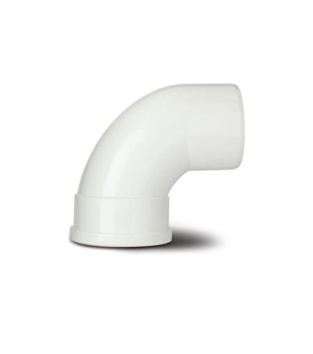 Polypipe Soil  4" 90Deg Elbow Single Socket- White