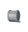 Polypipe Soil  4" Double Socket - Grey