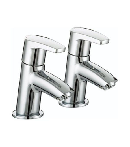 Bristan Orta Bath Pillar Taps Chrome OR3/4C