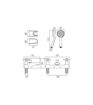 Vado Vecta Bath Shower Mixer With Kit & CD Valves With 9ltr Flow Lim