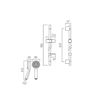 Vado Eris Shower Handset Kit with Slide Rail (3 Function) Chrome [ERI-MFSRK-DB-C/P]