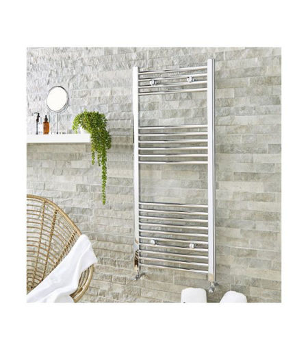 Straight Towel Rail 600mm x 1200mm Chrome