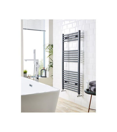 22mm Straight Towel Rail 400mm x 1000mm - Textured Grey