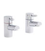 Kartell Plan Bath Pillar Taps Chrome