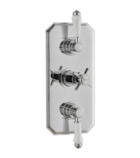 Klassique Triple Concealed Thermostatic Shower Valve Traditional Handle (2 way)