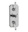 Klassique Triple Concealed Thermostatic Shower Valve Traditional Handle (2 way)