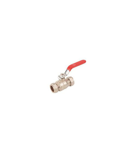 35mm LEVER BALL VALVE RED